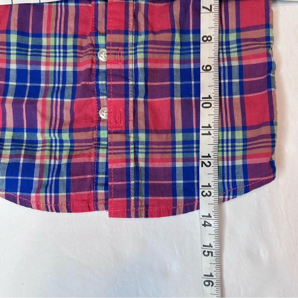 Carter's Red and Blue Plaid Button Down Shirt Boy’s Size 9M